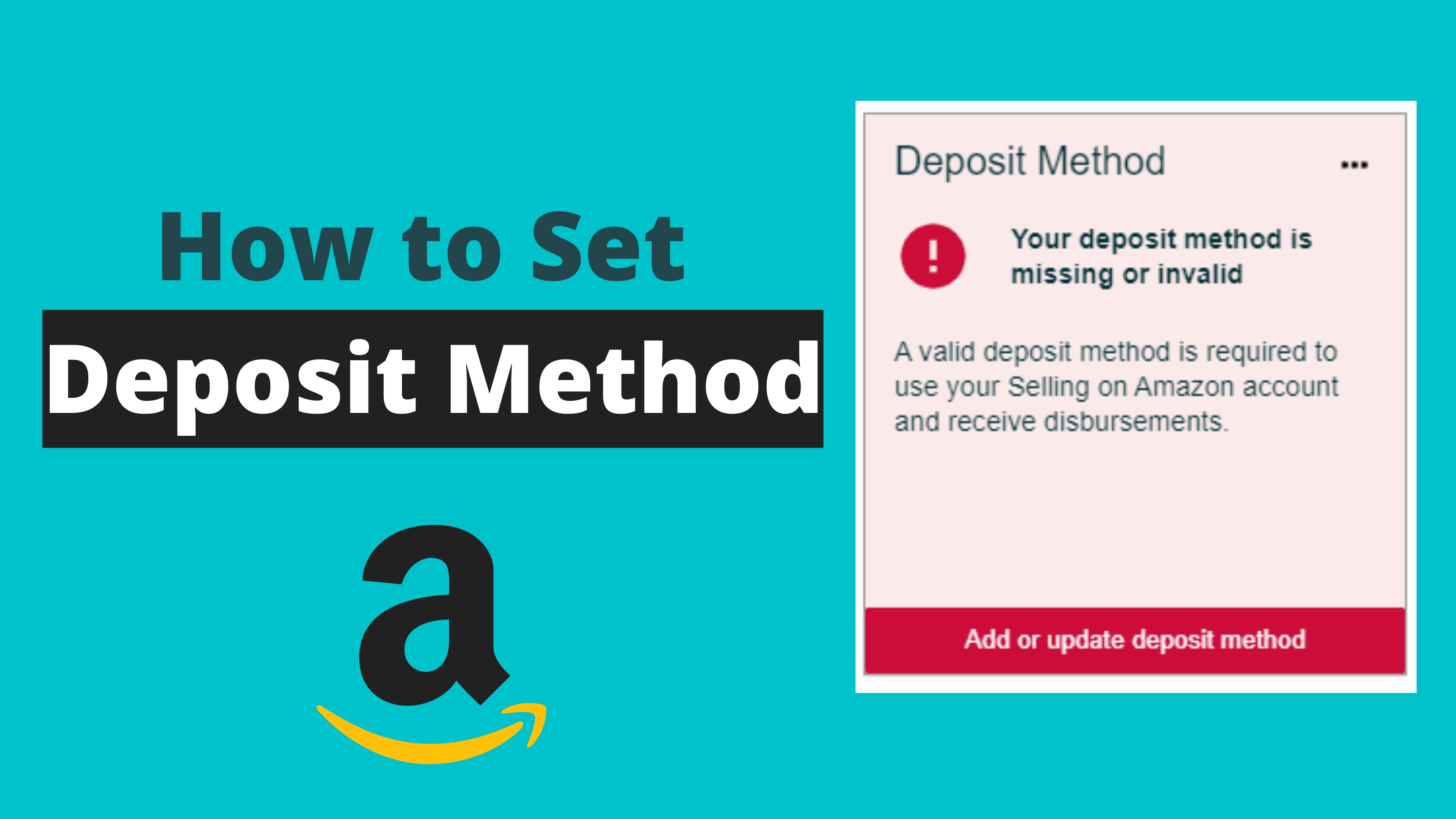 How to Set Amazon Deposit Method