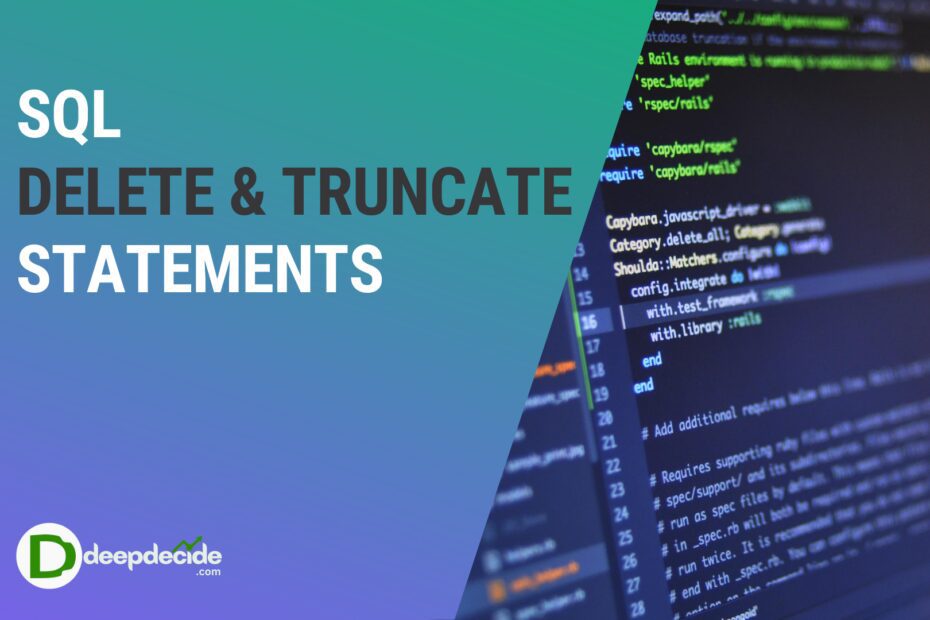 SQL delete and Truncate statement